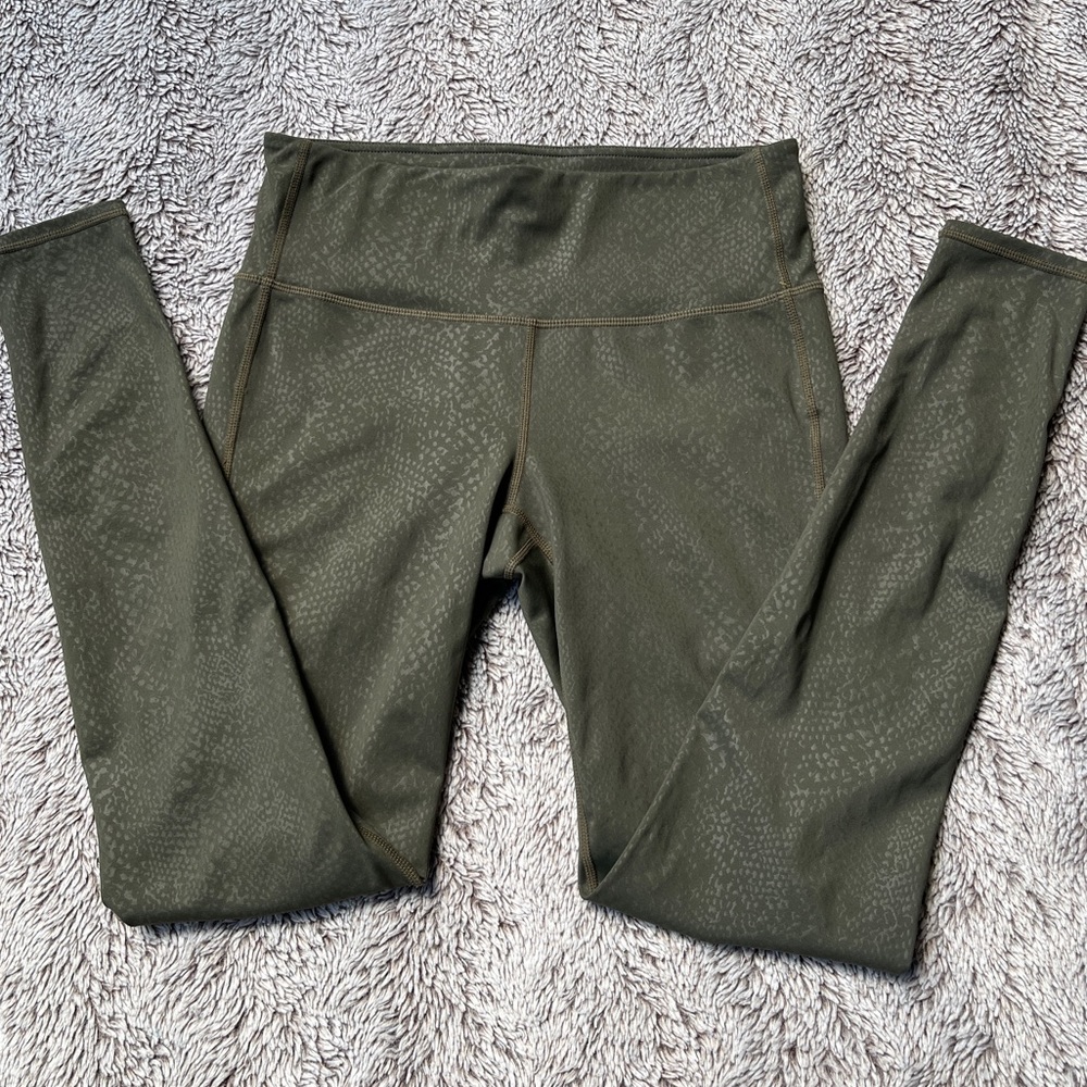ATHLETA Olive Green Full Length Leggings Small
